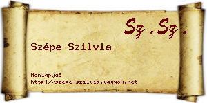 Szépe Szilvia névjegykártya